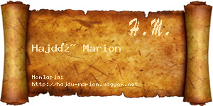Hajdú Marion névjegykártya